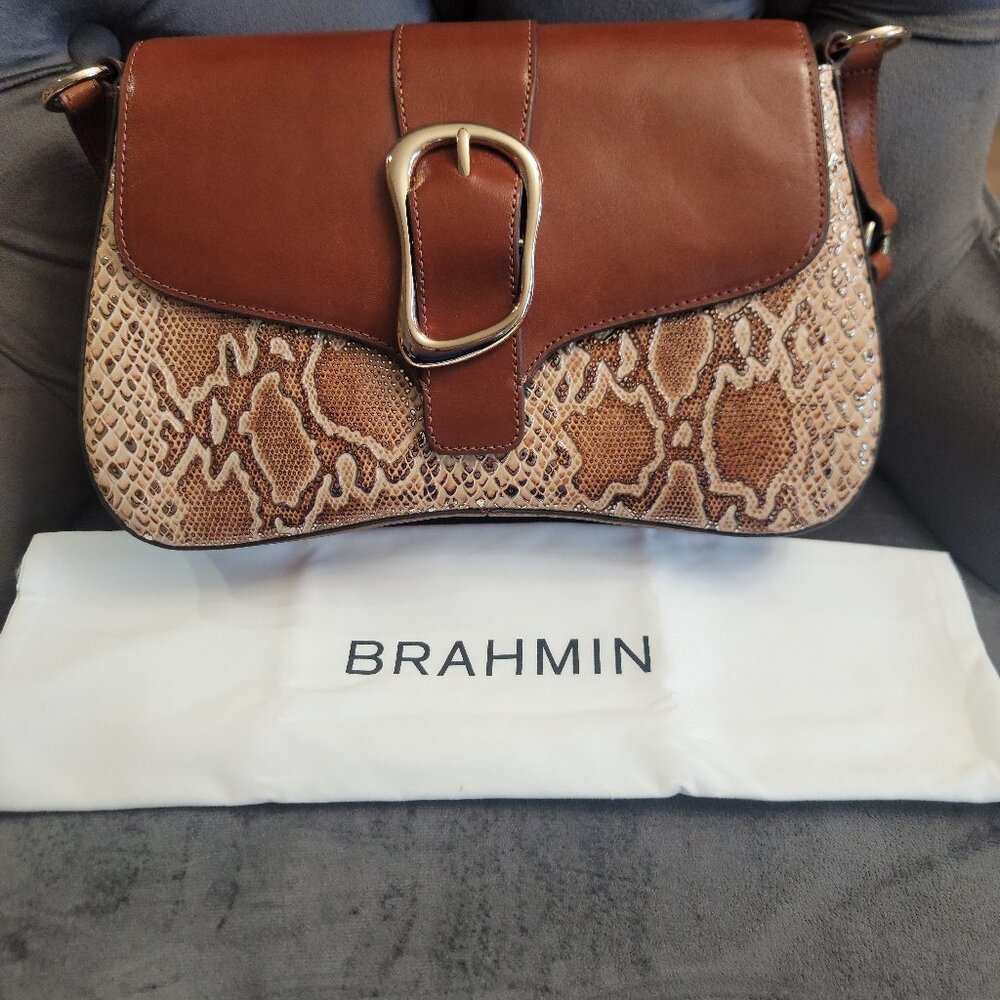 NWT Brahmin Wailua Collection Nerida Buckled Shoulder Bag